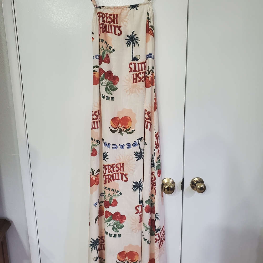 Fresh Fruits Print Cream Dress - Picture 3 of 8